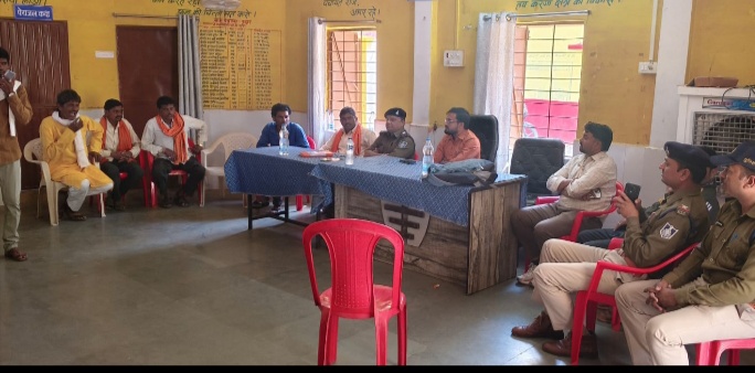 थाना निवाली द्वारा ग्राम वझर में महाशिवरात्रि के पावन अवसर पर एक दिवसीय मेले का आयोजन को लेकर शांती  समिति की बैठक संपन्न