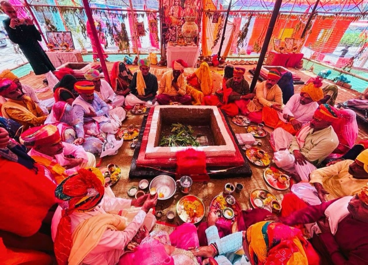 बगड़ी श्री राम दरबार एवं पथवारी माता की प्राण प्रतिष्ठा महा उत्सव में हो रहे हैं धार्मिक अनुष्ठानपाँच दिनो में 21 जोड़ों के द्वारा लगभग 2 लाख 51 हजार आहुति प्रदान की जाएगी